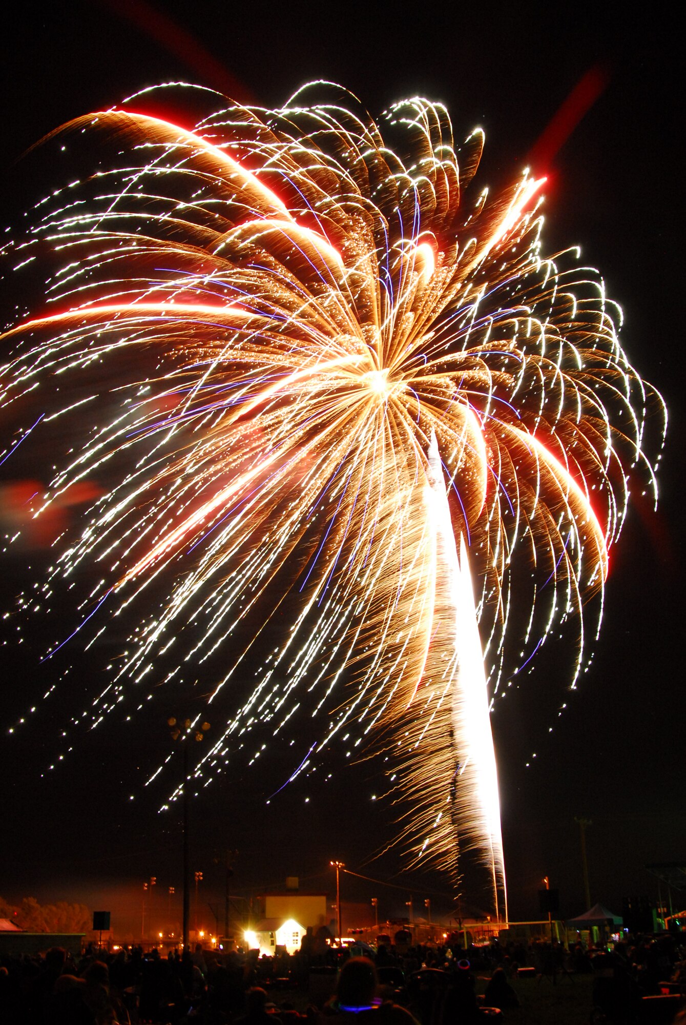 The highlight of the day, the 22-minute fireworks show, which was accompanied by patriotic music.  (Air Force photograph by Stephen K. Robinson)