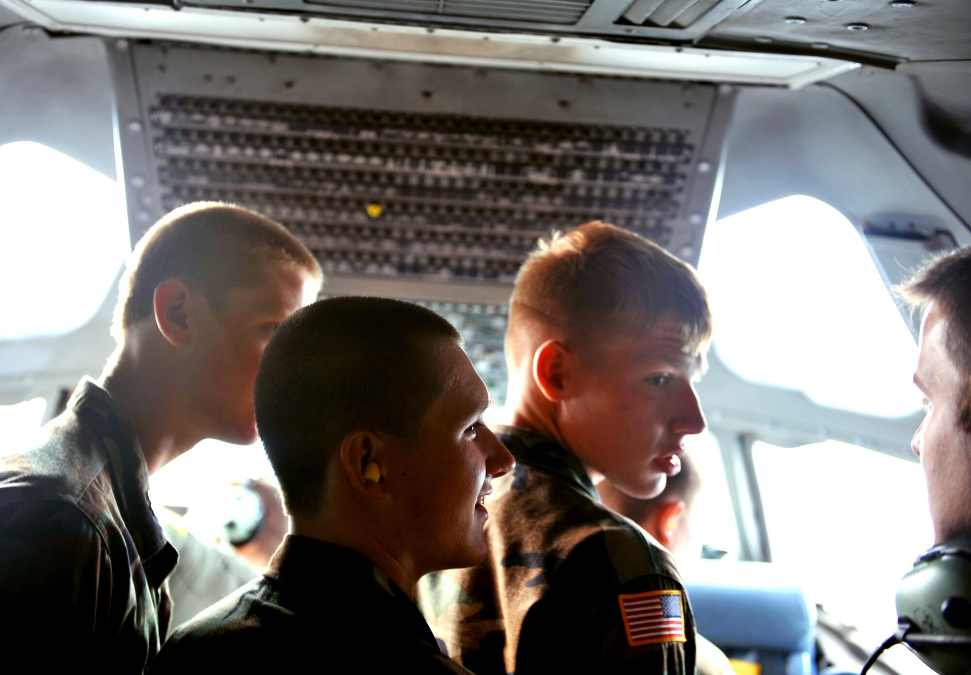 100630-F-4406D-018 SHAW AIR FORCE BASE, S.C.--    Every other year, Civil Air Patrol cadets, ages 12 to 21, stay at McGrady Training Center in Fort Jackson, S.C.  for a week of summer camp to get a feel for what  basic training would be like. On the fourth day of summer camp the cadets get the chance to ride in a C-17. This year the pilot was Capt. Edward Sutton, a graduate of the same summer program.  (U.S. Air Force photo/ Airman 1st Class Tabatha L. Duarte)