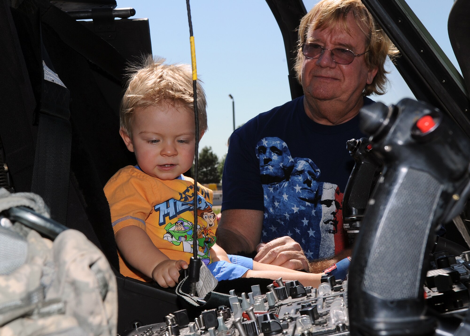 BUCKLEY AIR FORCE BASE, Colo. -- During Freedom Fest, children were allowed to explore a UH-Black Hawk Helicopter flown in by the Colorado Army National Guard. (U.S. Air Force Photo by Airman First Class Marcy Glass)