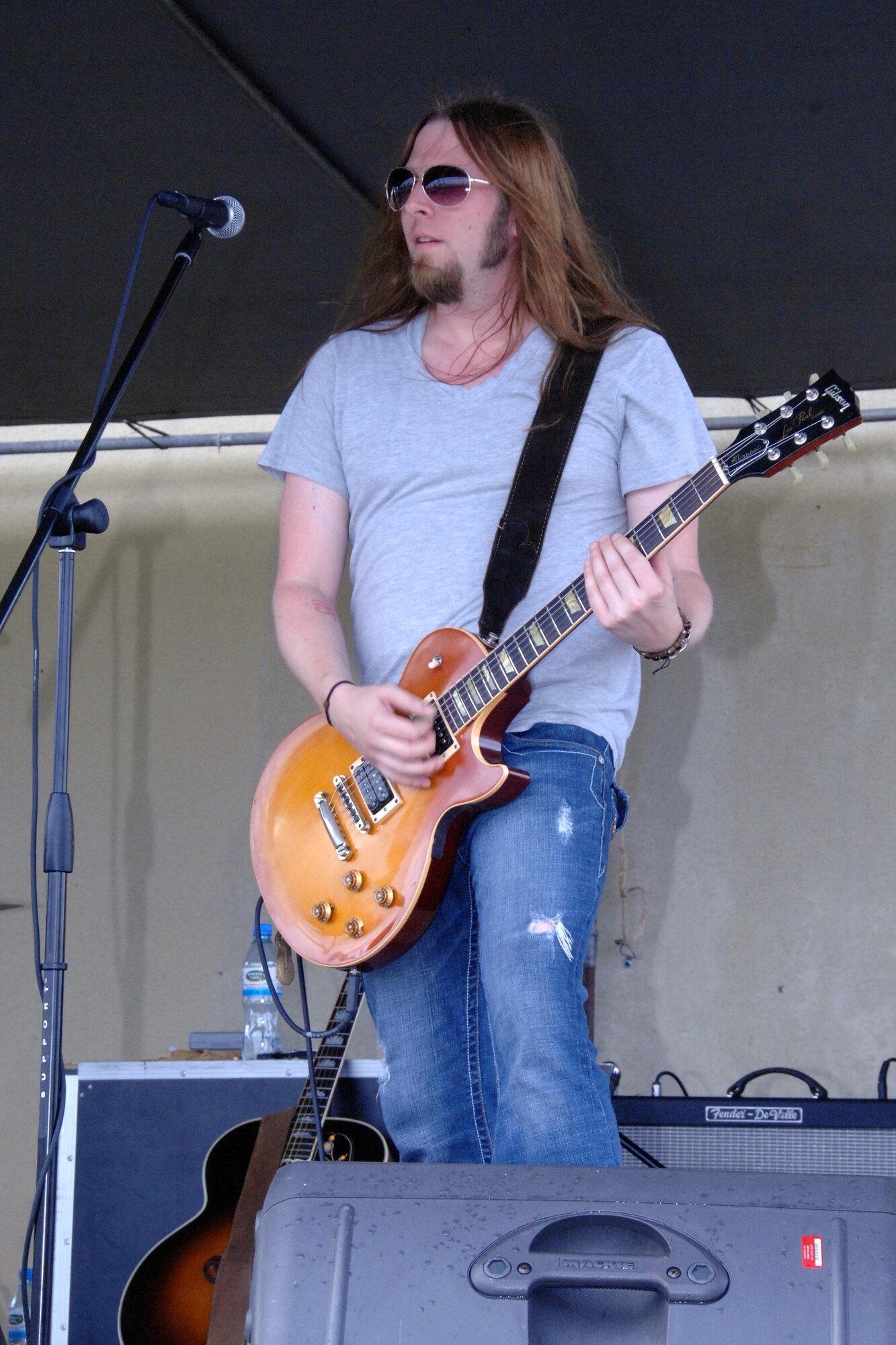 ANDERSEN AIR FORCE BASE, Guam - Armed forces entertainment band, Zach Williams and the Reformation, perform at the annual Freedom Fest July 2 at Arc Light Memorial Park. (U.S. Air Force photo by Airman Whitney Amstutz)