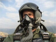 Cadet First Class Joseph Boben receives an incentive flight in the back seat of an F-16 at Nellis AFB, Nev. Cadet Boben spent five weeks at the Air Force Operational Test and Evaluation Center’s Detachment 6 at Nellis as part of a mentoring program between AFOTEC and the U.S. Air Force Academy. The program leverages AFOTEC experience in operations, acquisitions, and test to create a comprehensive mentoring program to assist USAFA cadets during their academic and professional development. (U.S. Air Force photo)