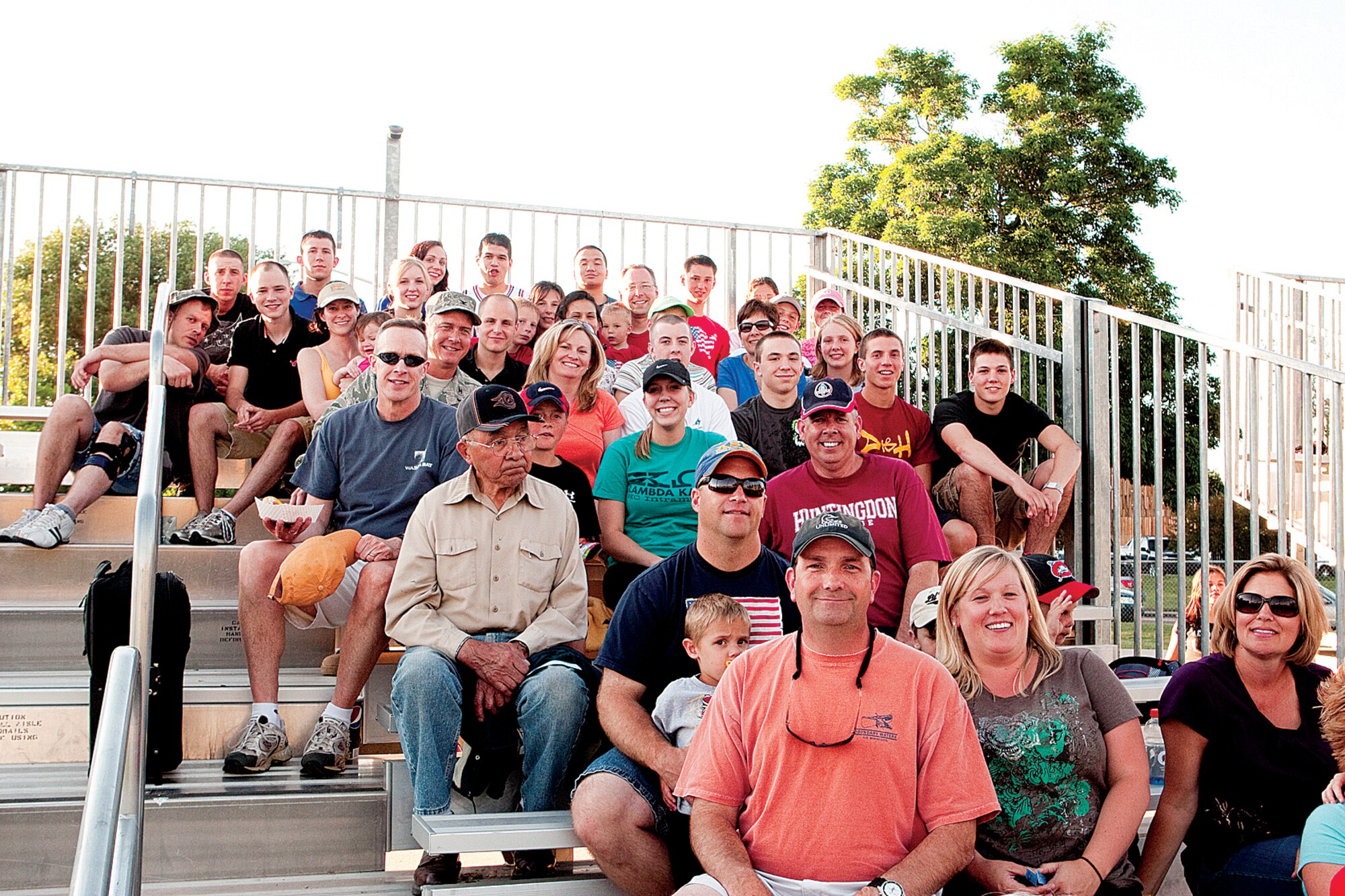 The Cheyenne Grizzlies hosted a Military Appreciation Game on June 24 as they played the Laramie Colts. Several of Warren's commanders and their families, as well as cadets, came out to show their support for the local community players. (U.S. Air Force photo by Jeff Allred)