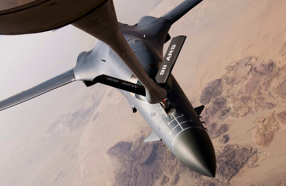 A B-1B Lancer achieved 10,000 flight hours, June 12. (U.S. Air Force courtesy photo)
