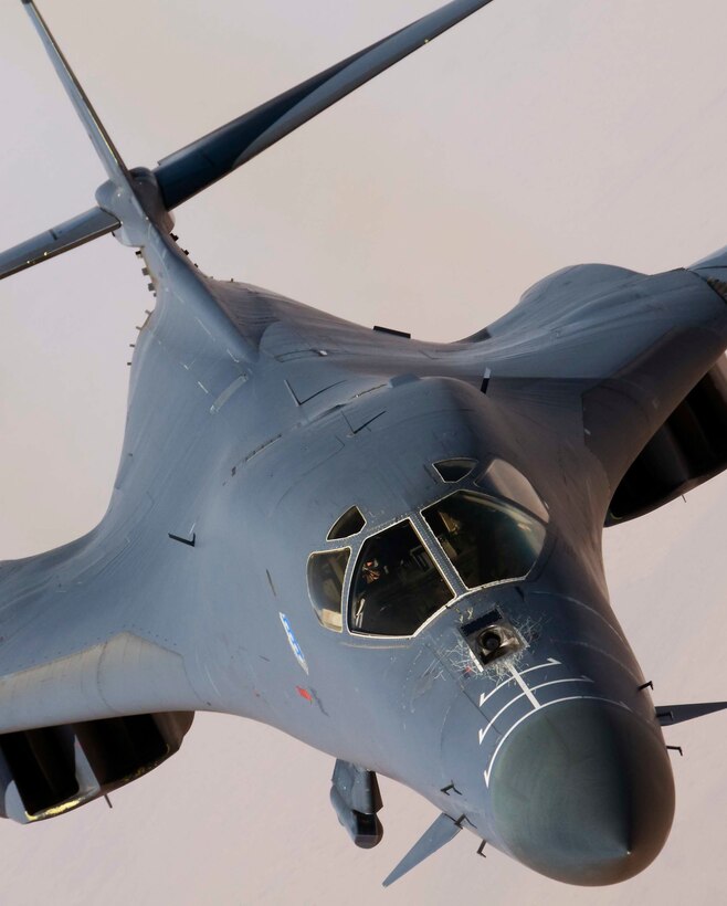 A B-1B Lancer achieved 10,000 flight hours, June 12. (U.S. Air Force courtesy photo)