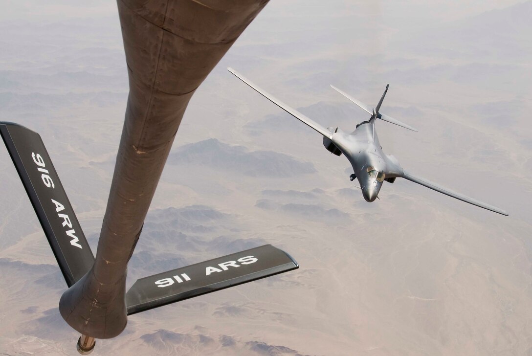 A B-1B Lancer achieved 10,000 flight hours, June 12. (U.S. Air Force courtesy photo)