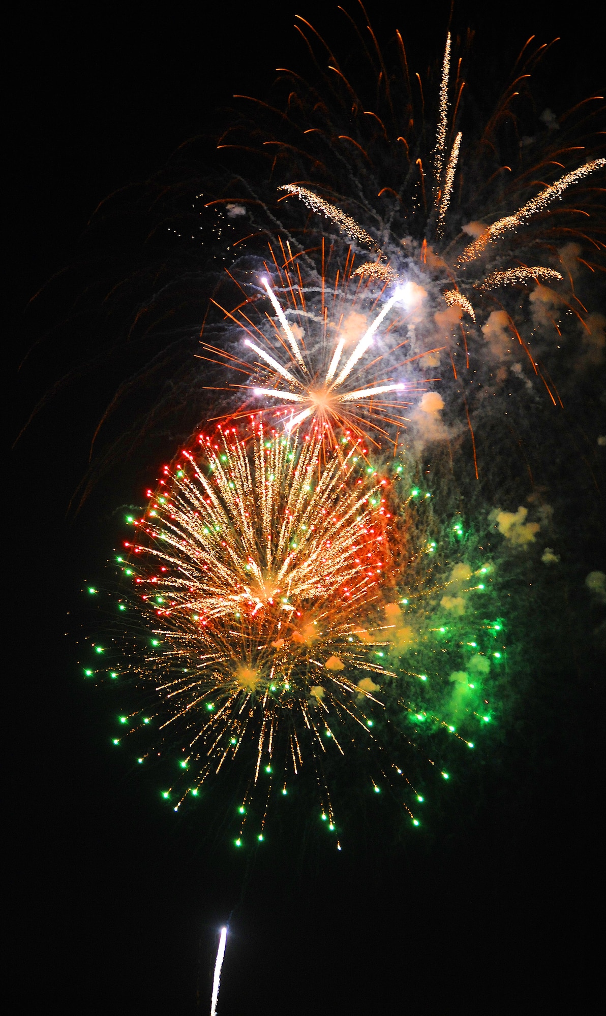 SPANGDAHLEM AIR BASE, Germany – Fireworks explode over the base July 4 as a finale to Super Saber Appreciation Day. The day also included live bands various activity booths, free food, and a pet show.  (U.S. Air Force photo/Airman 1st Class Nick Wilson) 