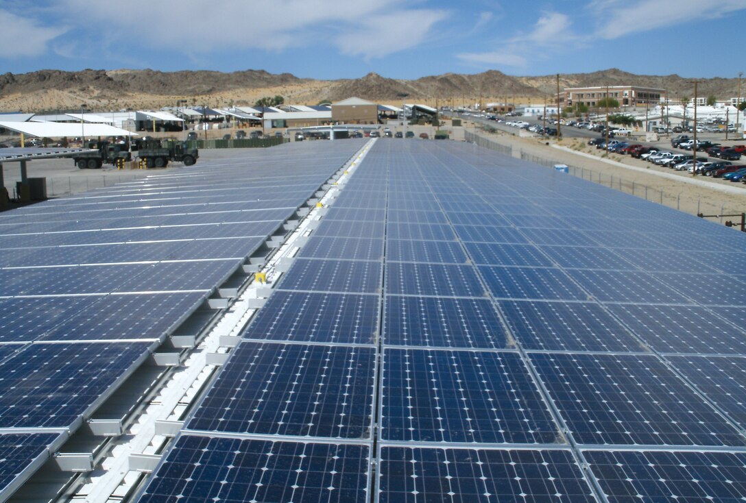 Solar panels on buildings 1201, 1202, 2008, 2067 and 2068 were completed June 10 and will help save about $160,000 a year.