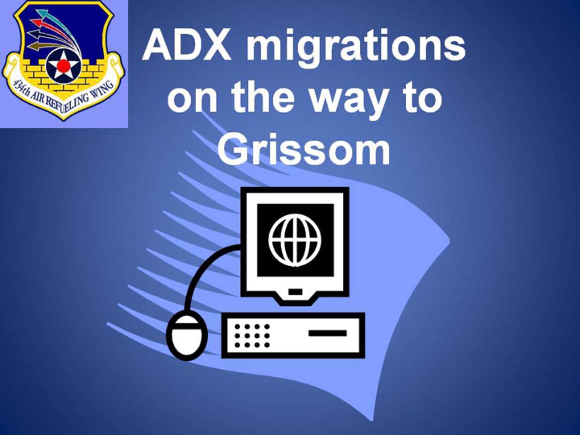 GRISSOM AIR RESERVE BASE, Ind., -- ADX migrations on the way to Grissom ARB.  (U.S. Air Force illustration)