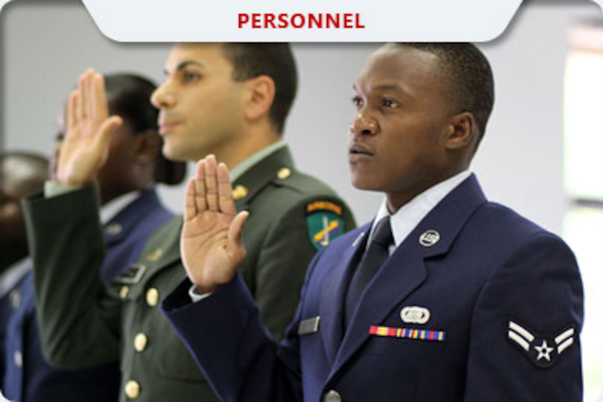 Three Airmen from the Air Force Personnel Center here raised their right hands and pledged to defend and support the U.S. Constitution for the second time in their lives during a special naturalization ceremony July 9 in San Antonio. The first time they made this commitment was when they initially joined the Air Force, but this time it was to become U.S. citizens.