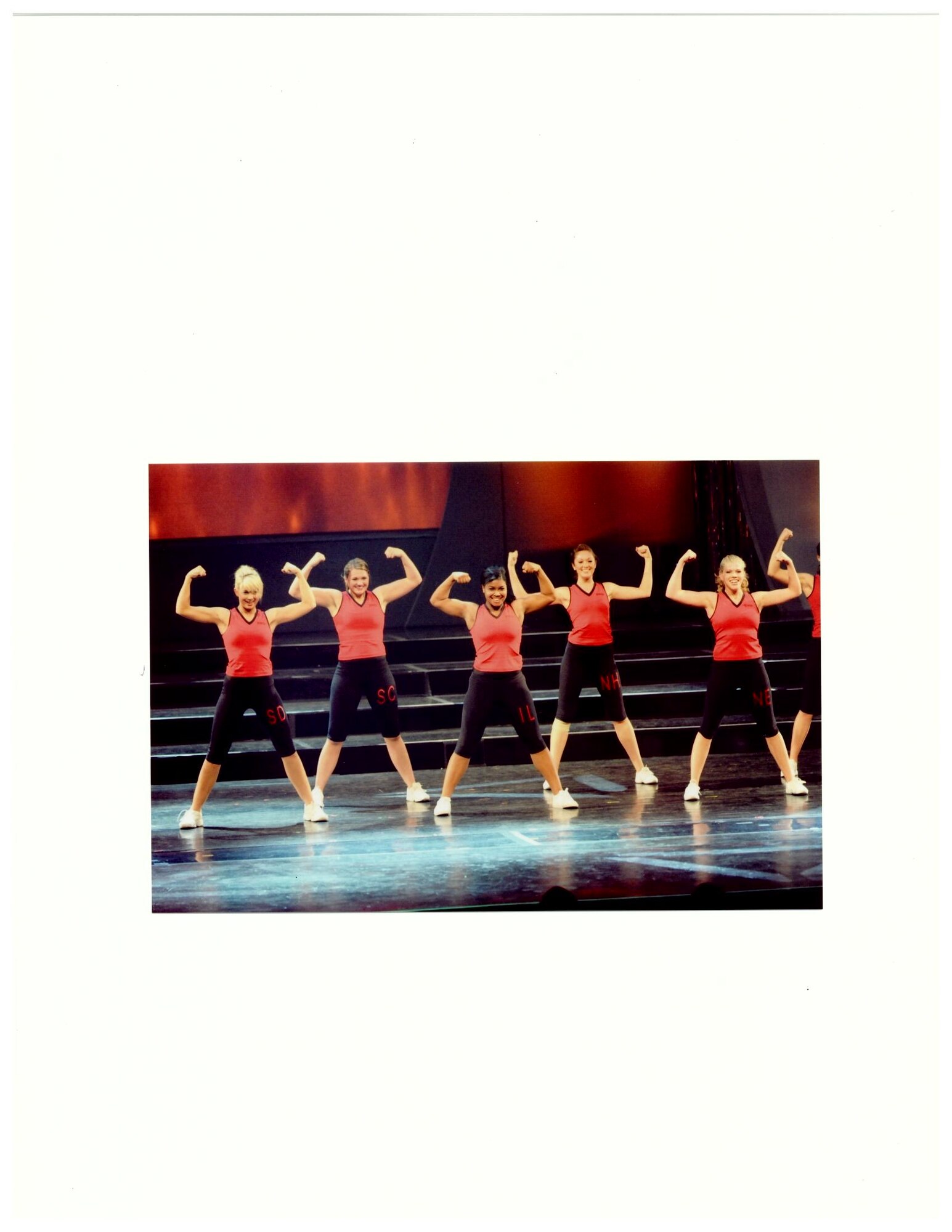 SCOTT AIR FORCE BASE, Ill. -- Anaya Duncan (center) shows off her strength during the fitness portion of the Junior Miss Scholarship Program competition at nationals in Mobile, Ala. (Courtesy Photo) 