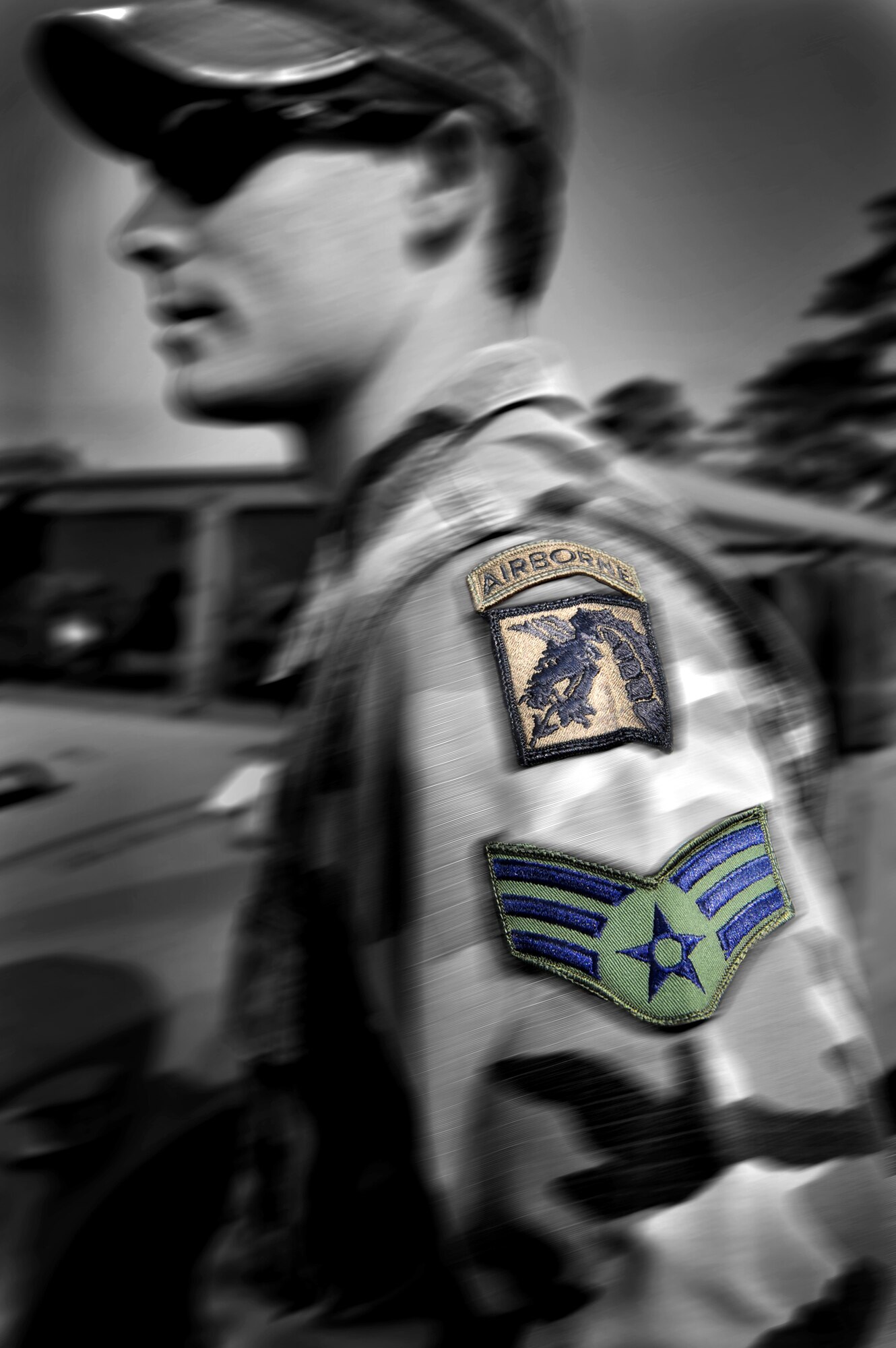Senior Airman Michael Munson is a joint terminal attack controller assigned to the 682nd Air Support Operations Squadron at Shaw Air Force Base, S.C. Airman Munson is a TACP member and has been through air assault, ranger, airborne and Marine hand-to-hand training schools. TACP Airmen are specialists who are assigned to combat units. They advise ground forces on aircraft employment and capabilities, coordinate and control aerospace operation, and participate in battle planning. Although their chain of command is through the Air Force, they primarily support the 18th Airborne Corps at Fort Bragg, N.C. (U.S. Air Force photo illustration/Airman 1st Class Amber E. N. Jacobs)