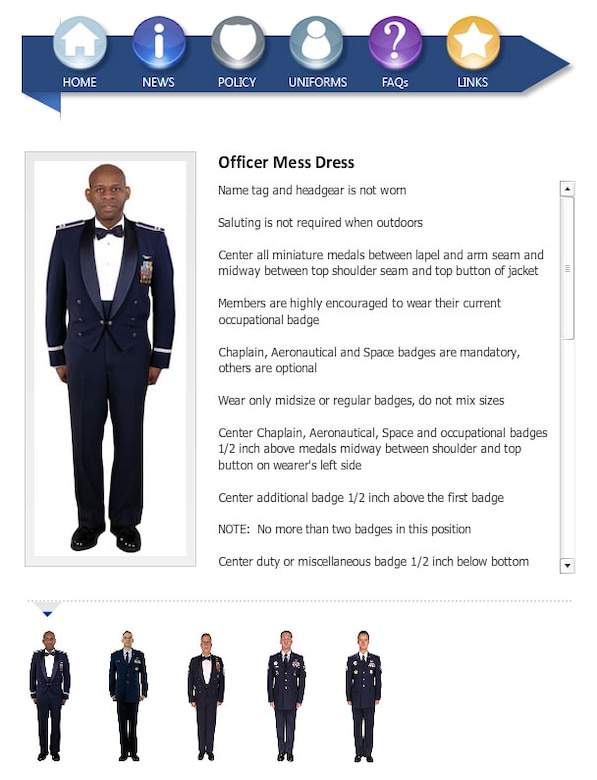 Air Force launches new uniform website > Air Force's Personnel Center