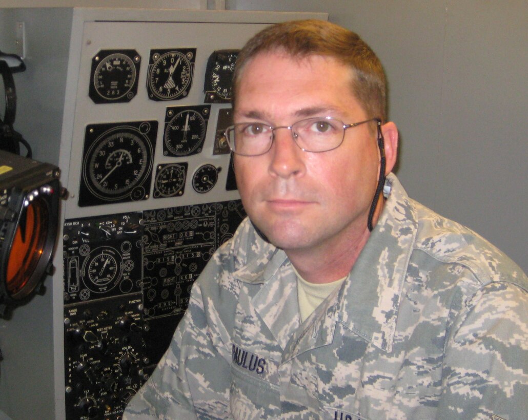 Airman 1st Class Christopher Paulus, a TDY student from the 931st Aircraft Maintenance Squadron at McConnell Air Force Base, Kan., sits in front of a C-130 Hercules communication system trainer at Sheppard Air Force Base, Texas, July 14, 2010.  Airman Paulus earned the ACE award after he completed 952 hours of instruction in both the Communications, Navigation and Mission Systems Apprentice course at Sheppard and the Electronic Principles course at Keesler Air Force Base, Miss., with a score of 100 percent.  Airman Paulus was the first trainee in the history of the course to achieve a 100 percent combined average for both course’s 24 blocks of instruction.  (U.S. Air Force photo/Tech. Sgt. Justin Dahlmann)