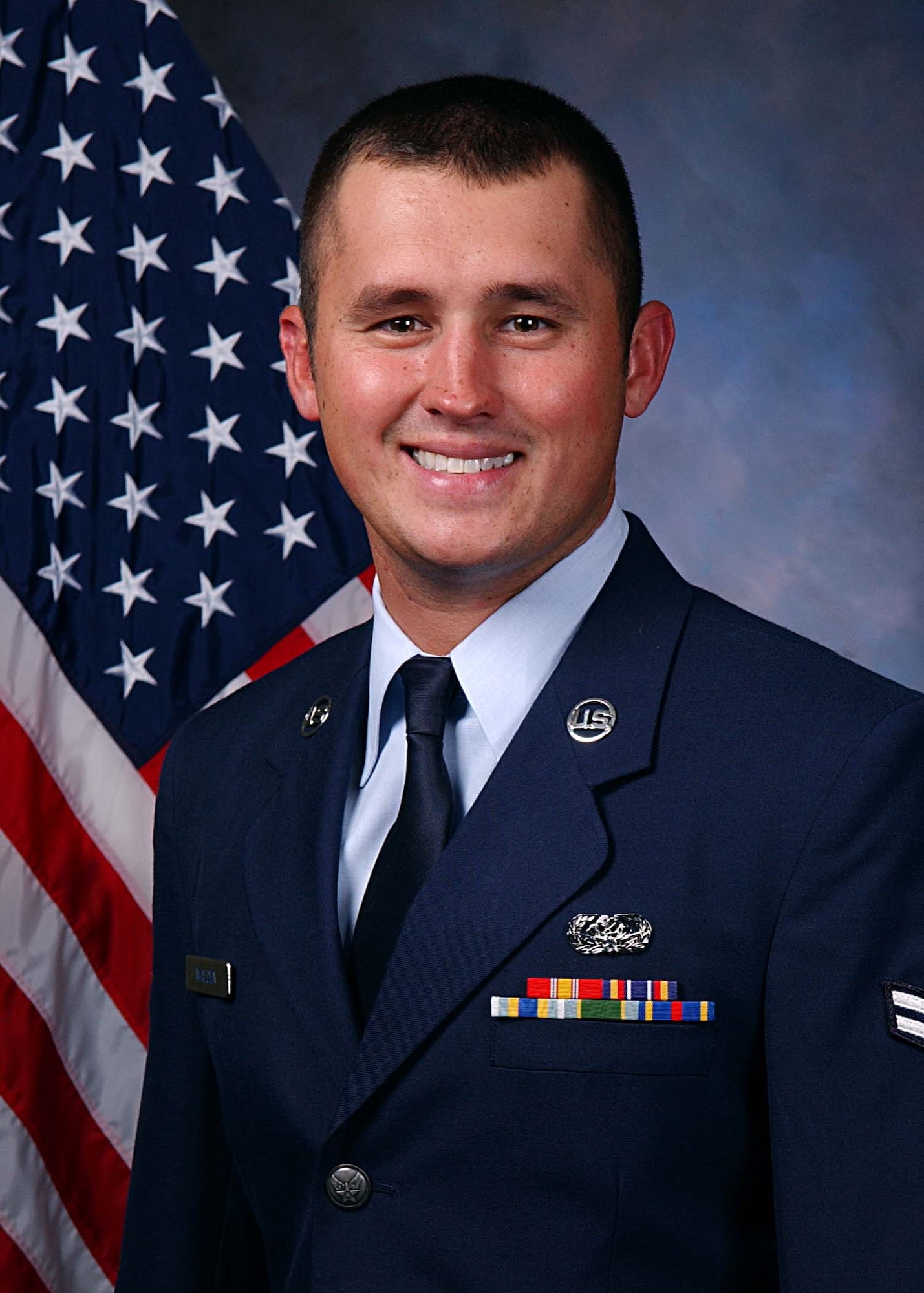 ALTUS AIR FORCE BASE, Okla.--Airman 1st Class Kyle Walden is the winner of the 97th Communications Squadron Senior Airman Below-the-Zone promotion. (U.S.Air Force photo/Senior Airman Leandra D. Hernandez)                    