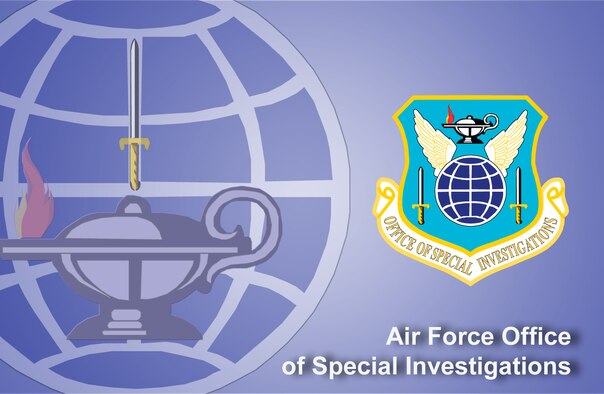 Air Force Office of Special Investigations fact sheet banner. (U.S. Air Force graphic by Andy Yacenda, Defense Media Activity-San Antonio)