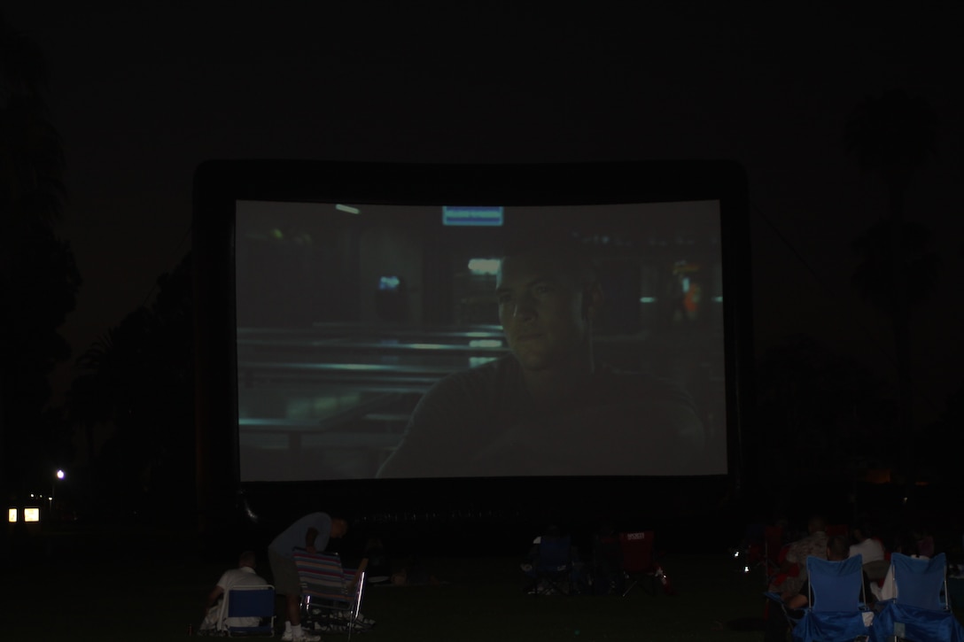 Saturday night aproximately 70 Marines, other base personal and family members attended Movie Night on the Bay in front of the Bay View boat house. The movie played was Avatar.