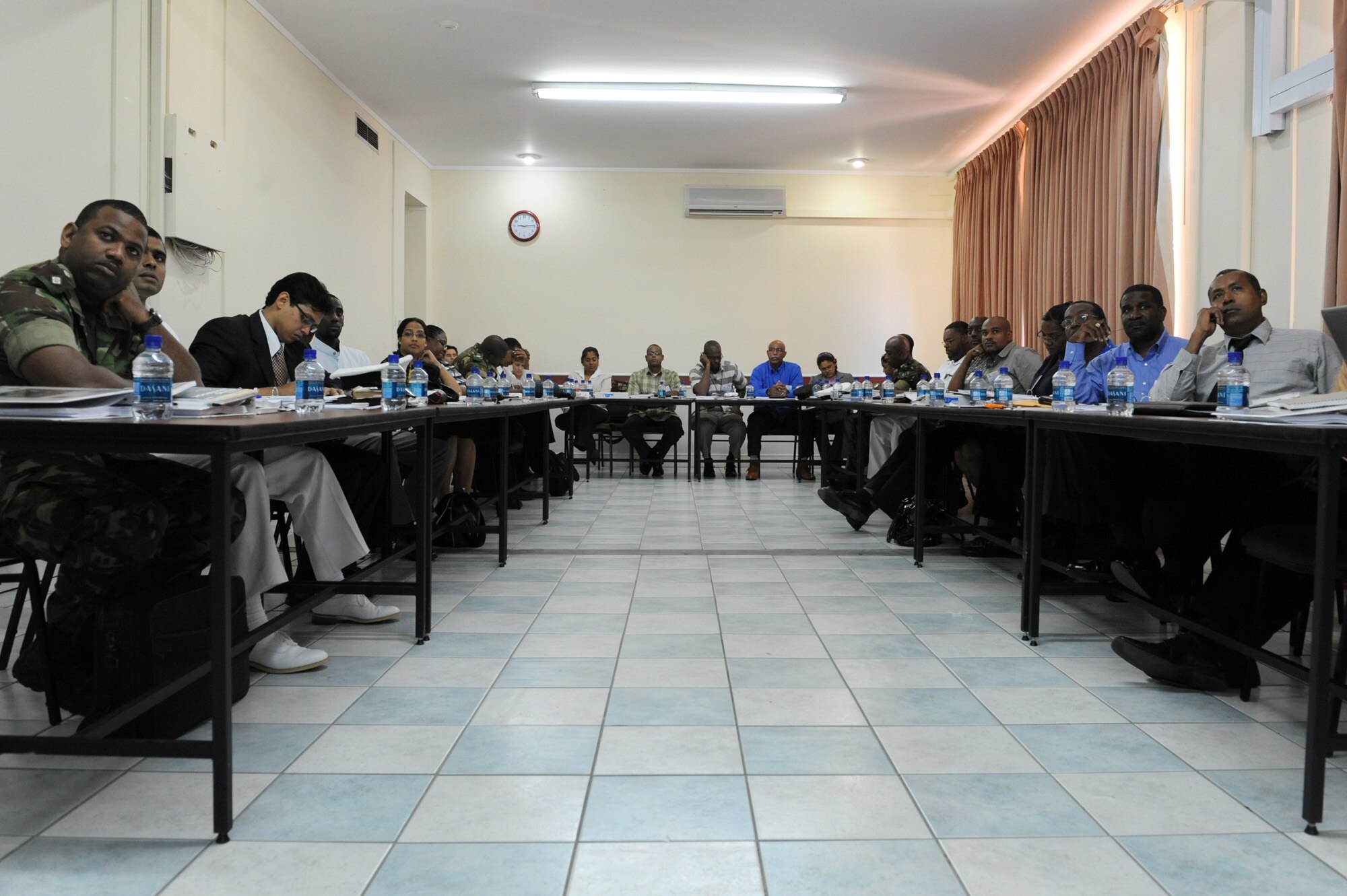 Local officials attend a disaster planning and mass casualty response class for primary care providers Jul. 19, 2010, in Port of Spain, Trinidad and Tobago. The class is taught by the Defense Institute for Medical Operations, United States Air Force School of Aerospace Medicine, Brooks City-Base, Texas. (U.S. Air Force photo/Staff Sgt. Desiree N. Palacios)