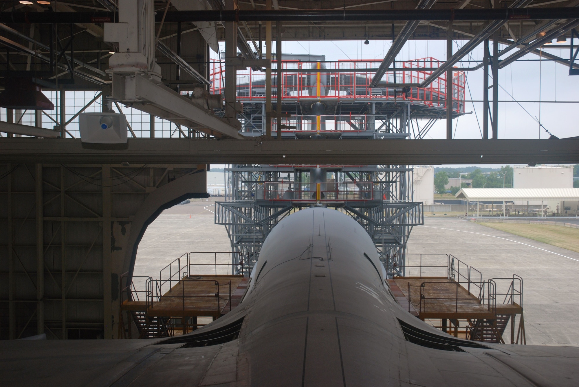 Westover Air Reserve Base's isochronal dock is rapidly becoming the only facility of its kind in the Air Force Reserve Command. Plans are already in the works for the site to become the sole ISO dock in AFRC in less than two years. The ISO dock recently purchased a six-story vehicle that moves in place to allow crews to work on the tail.