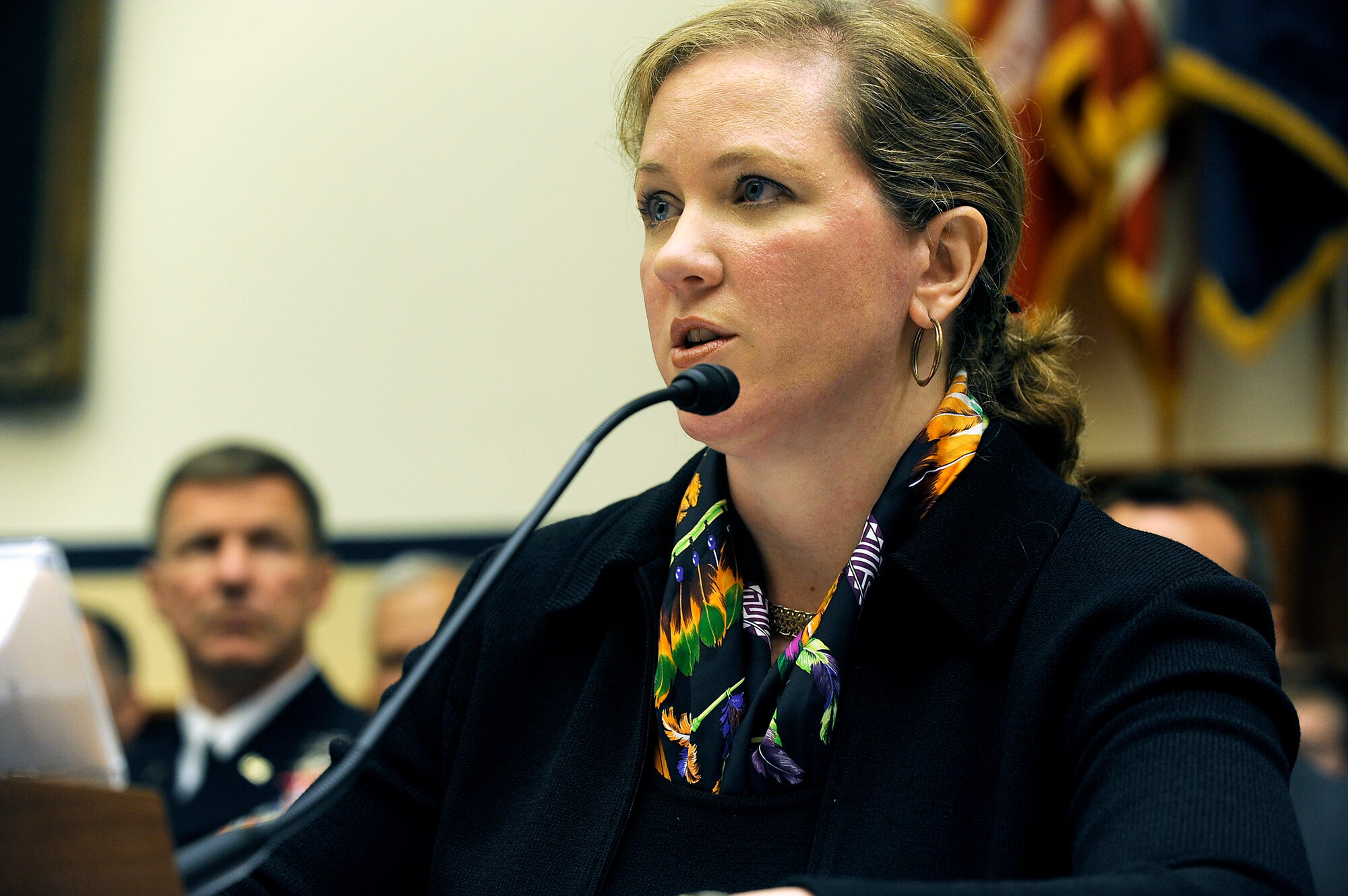Undersecretary of the Air Force Erin C. Conaton testifies during a House Armed Services Committee discussion on "Managing the Department of Defense" July 22, 2010, in the Rayburn House Office Building, Washington, D.C. Secretary Conaton outlined steps Air Force officials take as they continue to search for and mitigate waste, making sure the mission is capable of being carried out. (U.S. Air Force photo/Scott M. Ash)