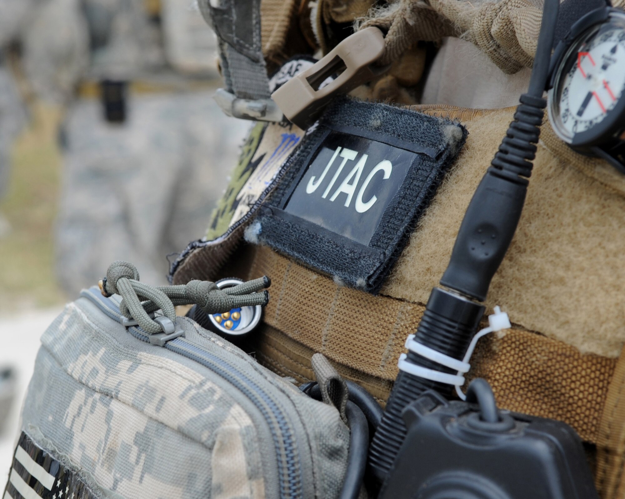 Joint terminal attack controllers test their skills of directing combat aircraft onto enemy targets and providing close air support to units during Exercise Allied Strike 10 July 23, 2010, in Grafenwoehr, Germany. (U.S. Air Force photo/ Senior Airman Caleb Pierce)