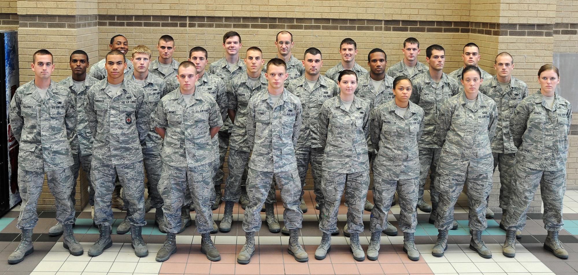 Congratulations to Team McConnell’s newest First Term Airman’s Center graduates who graduated July 30, 2010, at McConnell Air Force Base, Kan. The Airmen that graduated are Airmen 1st Class Valerie Eby, Christian Holloway, Taylor Washington-Olivarez, Justin Gassner, Ryan Smith, Bryce Kohler, Yancey Gabie, Hazel Joseph, Joe Jones, Kyle Kamerer, Michael Arentz, Hannah Davis, Michael Romeo, Aaron Fields, Airmen Allen Burright, Chaz Wilson, Marcos Carrasco, Ian Duffy, Travis Schmidt, Bryan McMahan,  Michael Satterlee, Isan Rivera and Daniel Baker.  (U.S. Air Force photo/Senior Airman Courtney Witt)