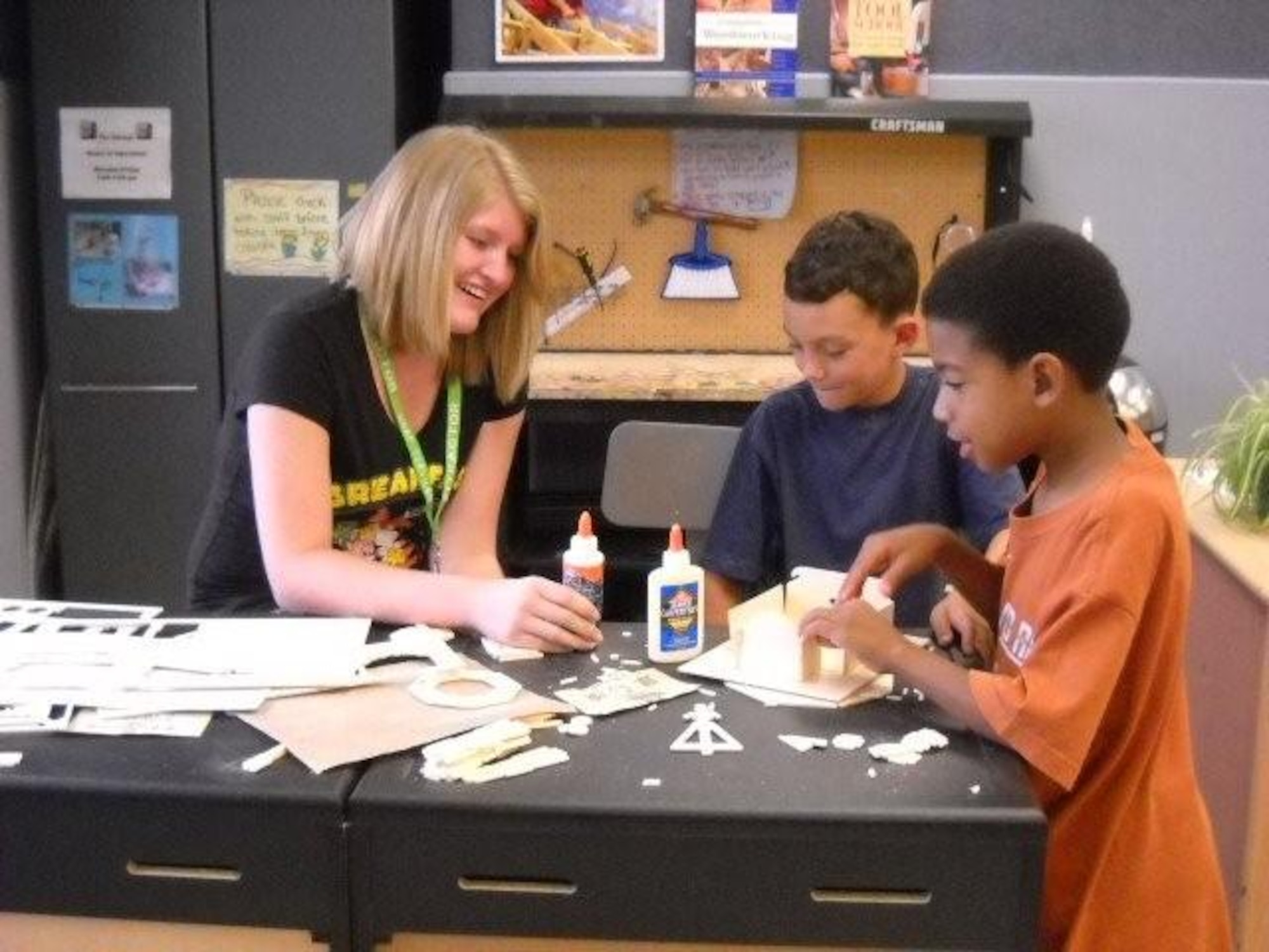 WHITEMAN AIR FORCE BASE,Mo. -  Marissa Bierman, Knob Noster High School,volunteers at the Whiteman Youth Center as part of the Youth EmploymentSkills program, Monday. The YES  program allows students to earn up to $1000toward college or vocational-technical schools.(Courtesy Photo)  