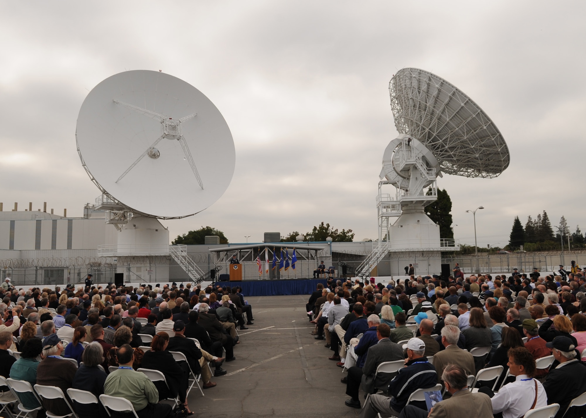 SUNNYVALE, Calif.-- Col. Wayne Monteith, the 50th Space Wing commander, delivers a speech during the closure ceremony of Onizuka Air Force Station here, Wednesday, July 28, 2010. Built in 1960, Onizuka AFS was originally known as the Air Force Satellite Test Center. It was selected for closure by the Base Closure and Realignment Commission in 2005, with the recommendation to move operations to Vandenberg Air Force Base, in order to consolidate satellite command and control operations while reducing excess infrastructure. (U.S. Air Force Photo/Senior Airman Bryan Boyette)