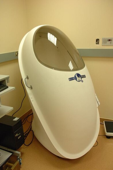 The Bod Pod, a large egg-shaped chamber used to measure body fat mass, is ideal for estimating the percent and absolute amounts of fat and lean body mass of an individual. (Courtesy photo)(RELEASED)