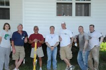 Airmen from the 916th Air Refueling Wing and volunteers from the local Goldsboro community came together to build a house for Habitat for Humanity in late July. (USAF photo by SSgt. Terrica Jones, 916ARW/PA)