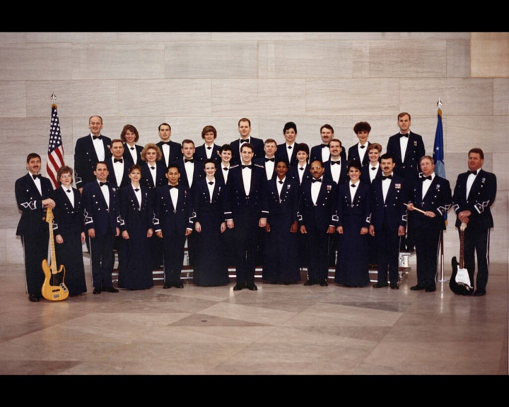 The Singing Sergeants with then 1st Lt. A. Phillip Waite in 1990.