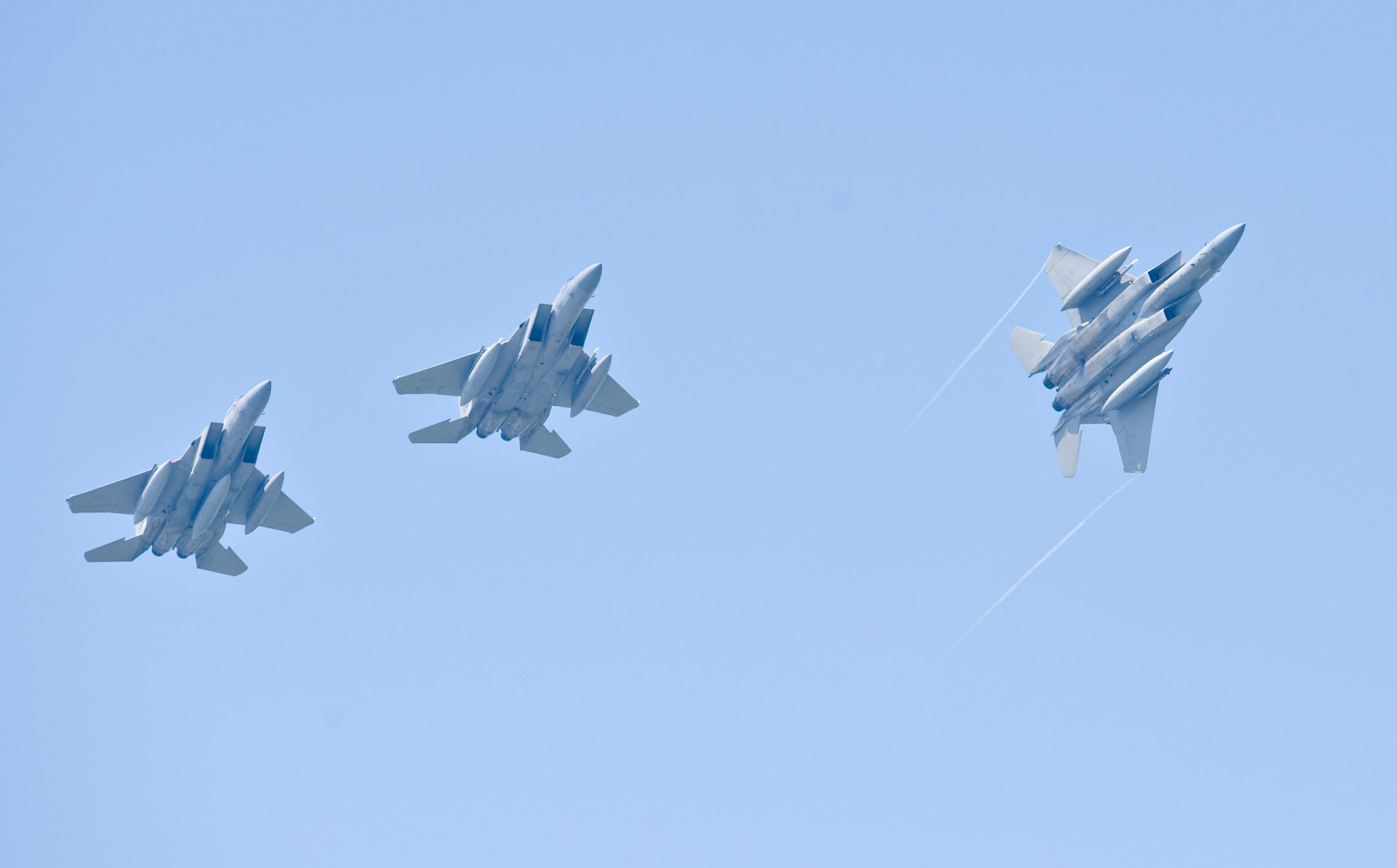 LANGLEY AIR FORCE BASE, Va. – 71st Fighter Squadron pilots return from a two-week temporary duty assignment to Tyndall Air Force Base, Fla., in support of a weapon system evaluation program May 27. The TDY was the last ever for the 71 FS as the unit will be deactivated this fall. The program is designed to evaluate pilots, aircraft and maintenance personnel in the area of ordnance employment. “Our maintenance support was the best I've ever seen in my 17 years of service,” said Lt. Col. Joel Cook, 71 FS commander. (U.S. Air Force photo/Staff Sgt. Barry Loo)