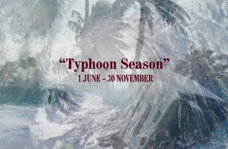 Warnings of approaching storms, as well as typhoon tips and precautions, are broadcast over AFN radio and television. Current local weather information, including tropical cyclone conditions of readiness, is available on the Kadena weather flight's homepage. Kadena residents can also get up-to-date pathway projections for typhoons via the Joint Typhoon Warning Center's homepage. Read the Kadena Air Base Emergency Actions Guide for more details on typhoon preparedness and bookmark Kadena's typhoon fact sheet online for future reference. (U.S. Air Force graphic by Naoko Shimoji)