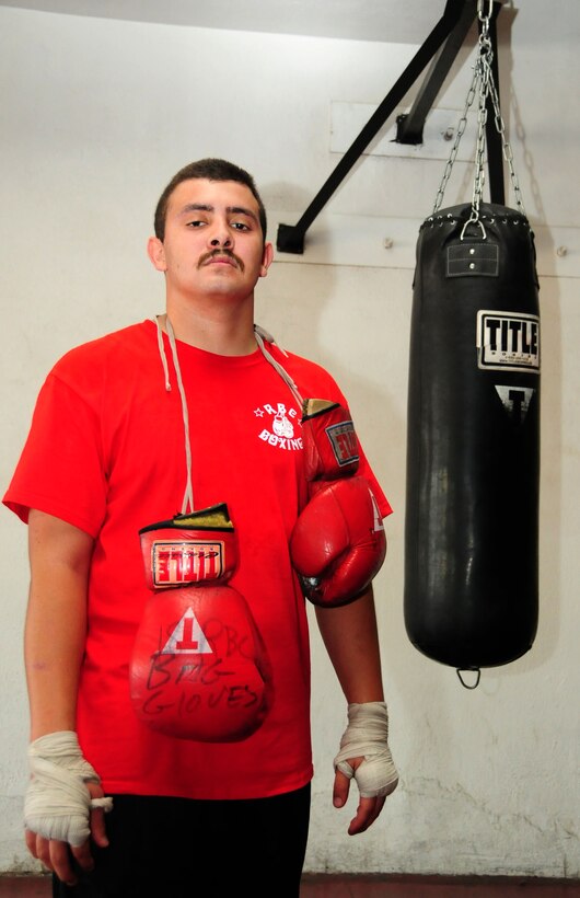 Harland Wilson Aguirre-Munoz, a 19-year-old future Marine from Recruiting Sub-Station West Phoenix, Recruiting Station Phoenix, 8th Marine Corps District, found that boxing helped give him some of the discipline needed to become a U.S. Marine. Aguirre-Munoz is slated to attend recruit training in January 2011. (U.S. Marine Corps photo by Cpl. Fredrick J. Coleman)