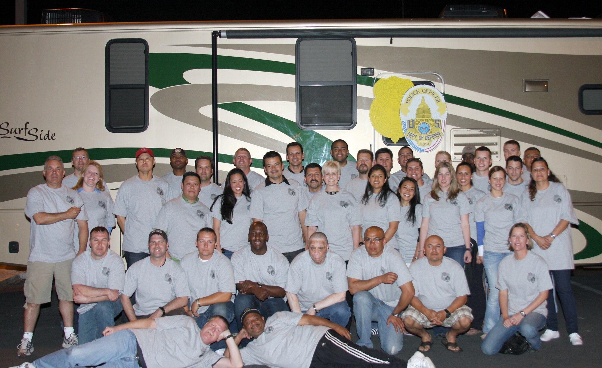 Team LAAFB, including all 36 relay runners and supporters, pose for a group photo before the 26th Annual "Baker to Vegas" Challenge Cup Relay Race April 17 and 18, 2010. (Courtesy photo)