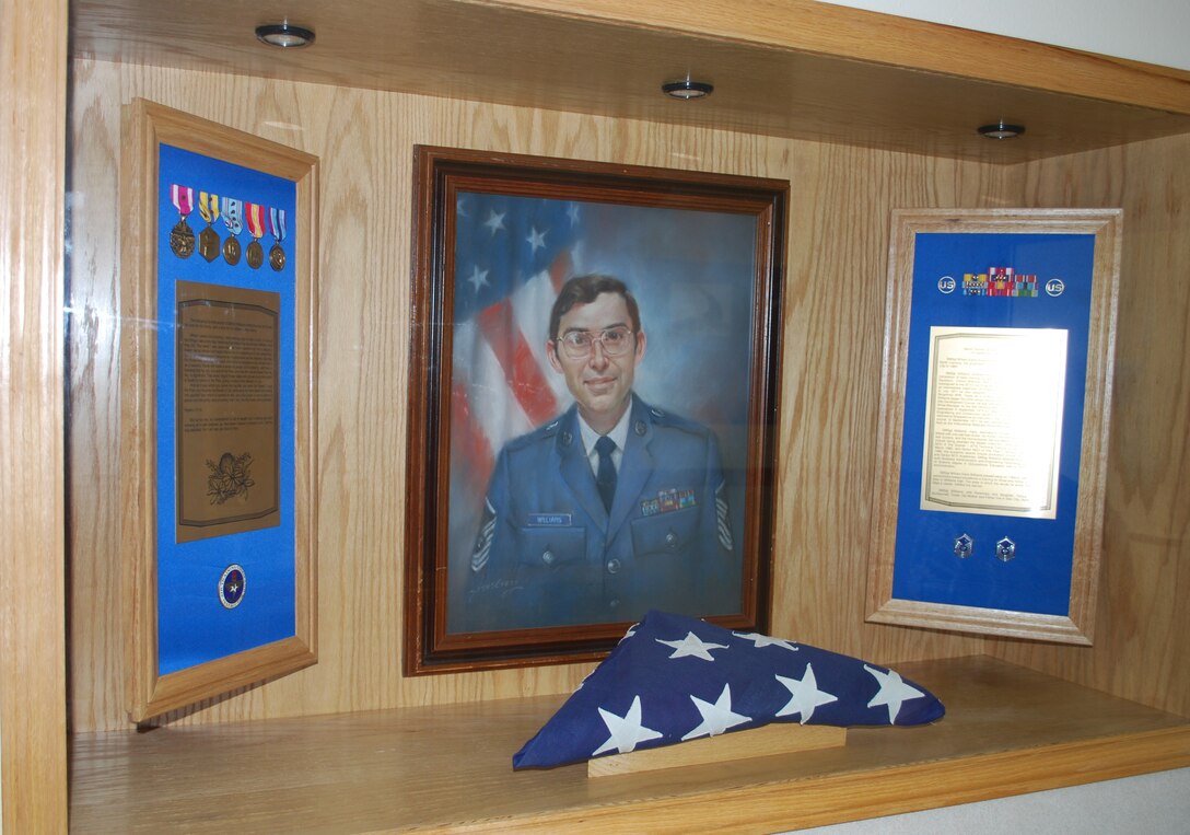 The 366th Training Squadron’s main building, Williams Hall, is dedicated to former Senior Master Sgt. William E. Williams, site development and construction inspector instructor and career development course writer.  Sergeant Williams contributed significantly to the development of the 3770th Technical Training Group’s, the previous name of the 366th TRS, training mission before he passed away in 1982.  Williams Hall is the training building for the 366th TRS Operations Management, Electrical Power Production and Systems and Heating, Ventilating and Air Conditioning school houses.  (U.S. Air Force Photo/Tech. Sgt. Vernon Cunningham)