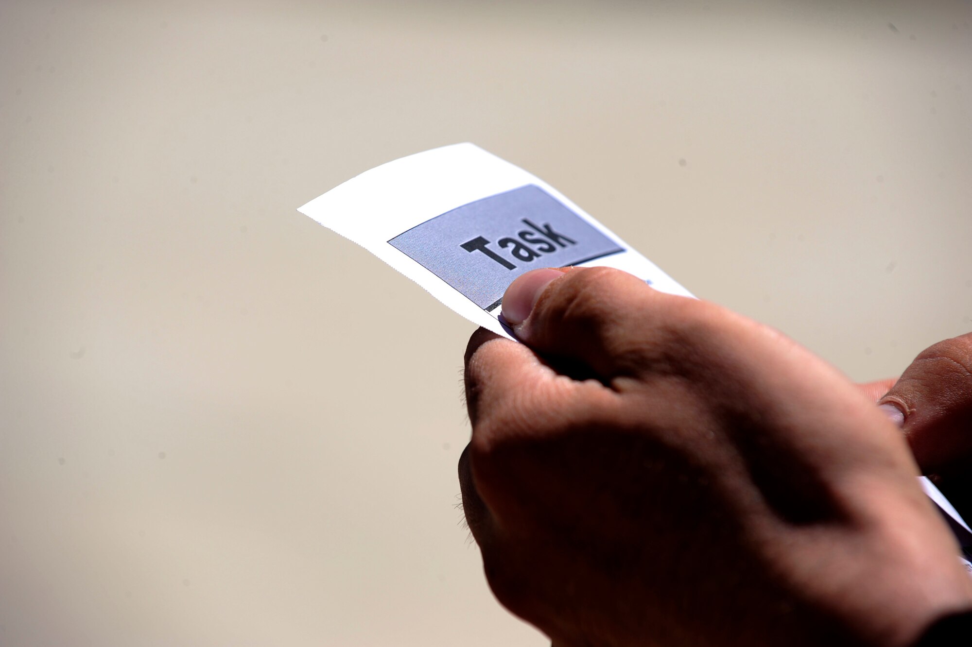 A team of Soldiers assigned to the Zabul Provincial Reconstruction Team read their next clue during their morale day, ''Amazing Race,'' competition May 29, 2010, at Forward Operating Base Smart, Afghanistan.  (U.S. Air Force photo/Staff Sgt. Manuel J. Martinez/released) 
