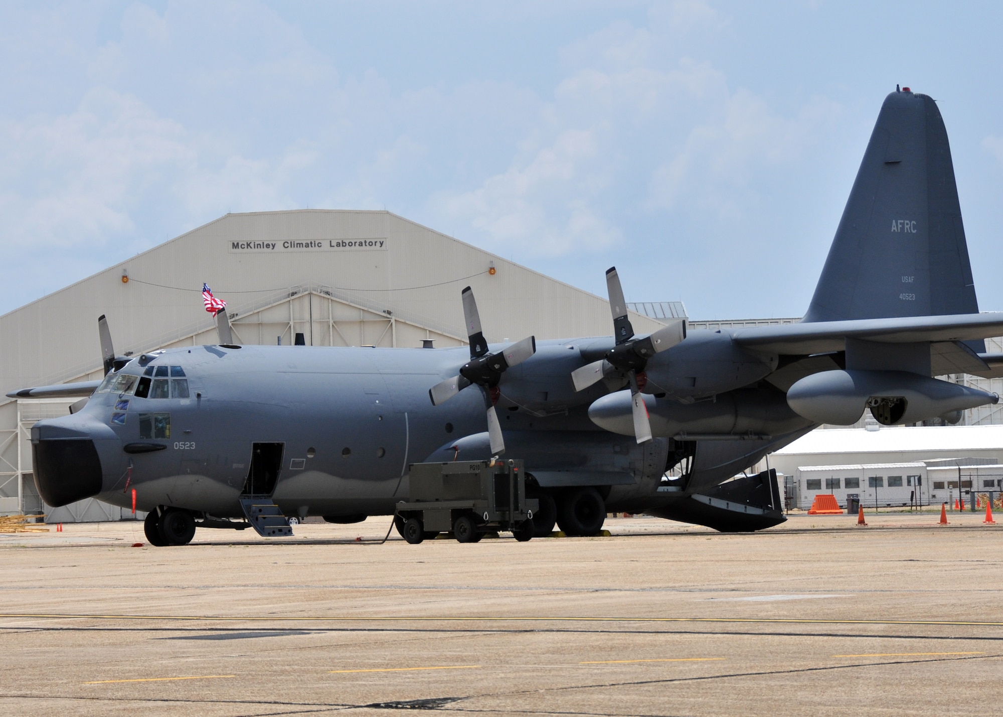 Combat Talons from the 919th Special Operations Wing occupy space on the Eglin Air Force Base flightline while the runway at Duke Field is under construction.  The runway is scheduled to be completed in December.  (U.S. Air Force photo/2nd Lt. Andrew Caulk.)