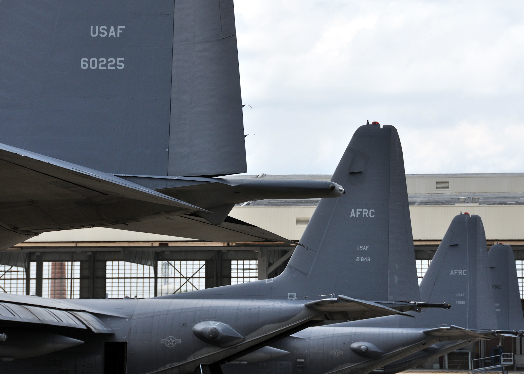 Combat Talons from the 919th Special Operations Wing occupy space on the Eglin Air Force Base flightline while the runway at Duke Field is under construction.  The runway is scheduled to be completed in December.  (U.S. Air Force photo/2nd Lt. Andrew Caulk.)