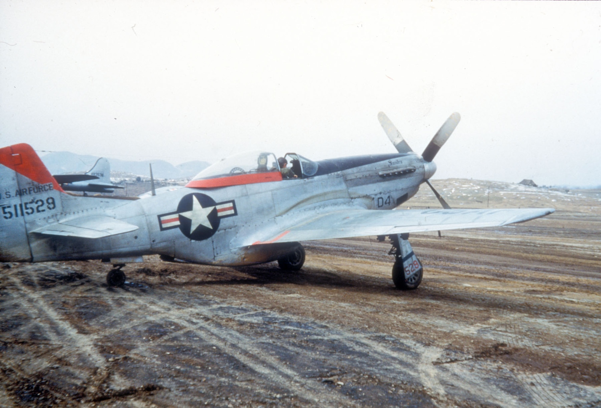 The World War II-era F-51D initially fought the North Korean Air Force, but it was primarily used as a ground attack aircraft during the Korean War. (U.S. Air Force photo)