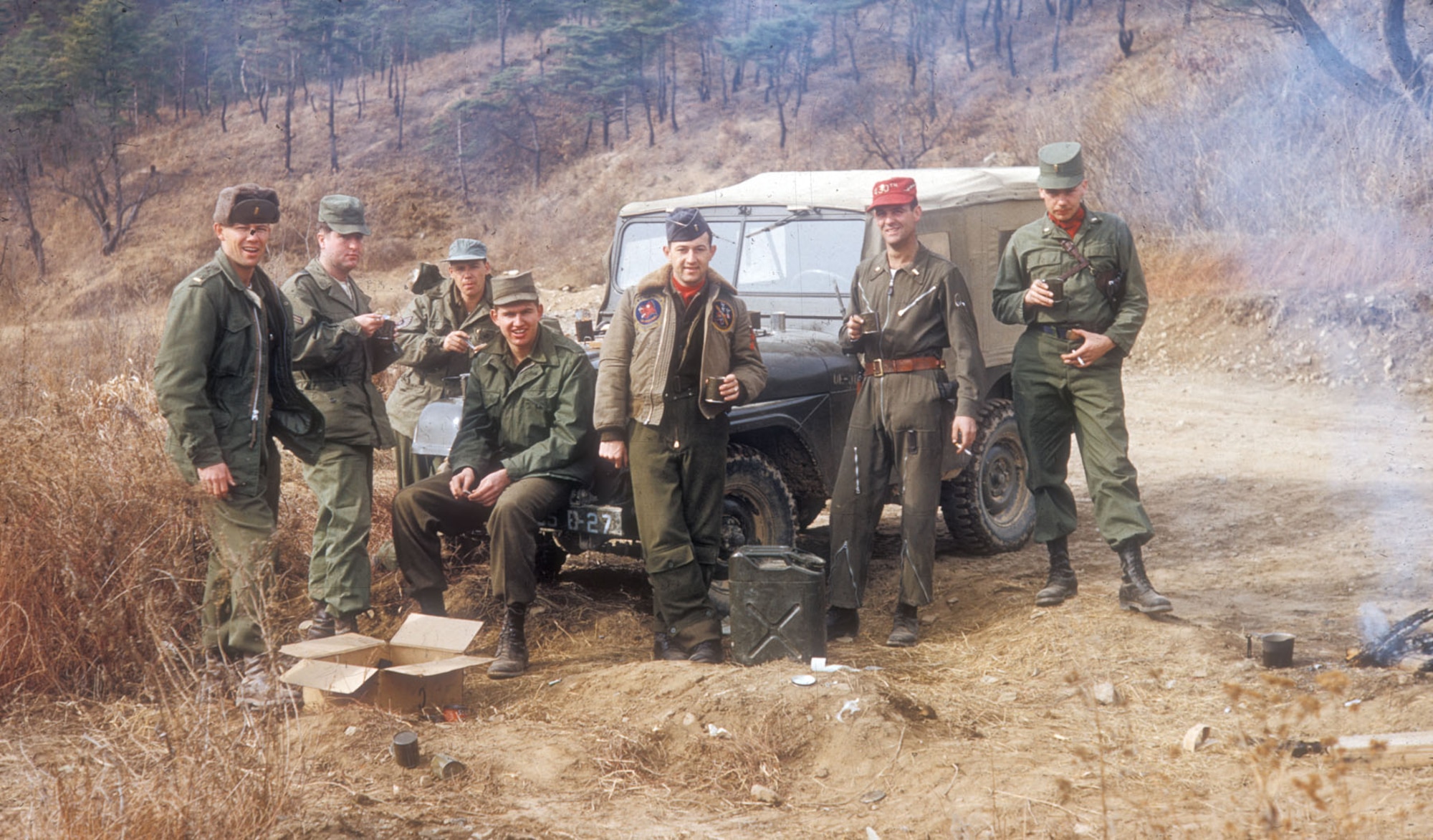 Tactical Air Control Party Airmen eating “C” rations in the field. (U.S. Air Force photo)