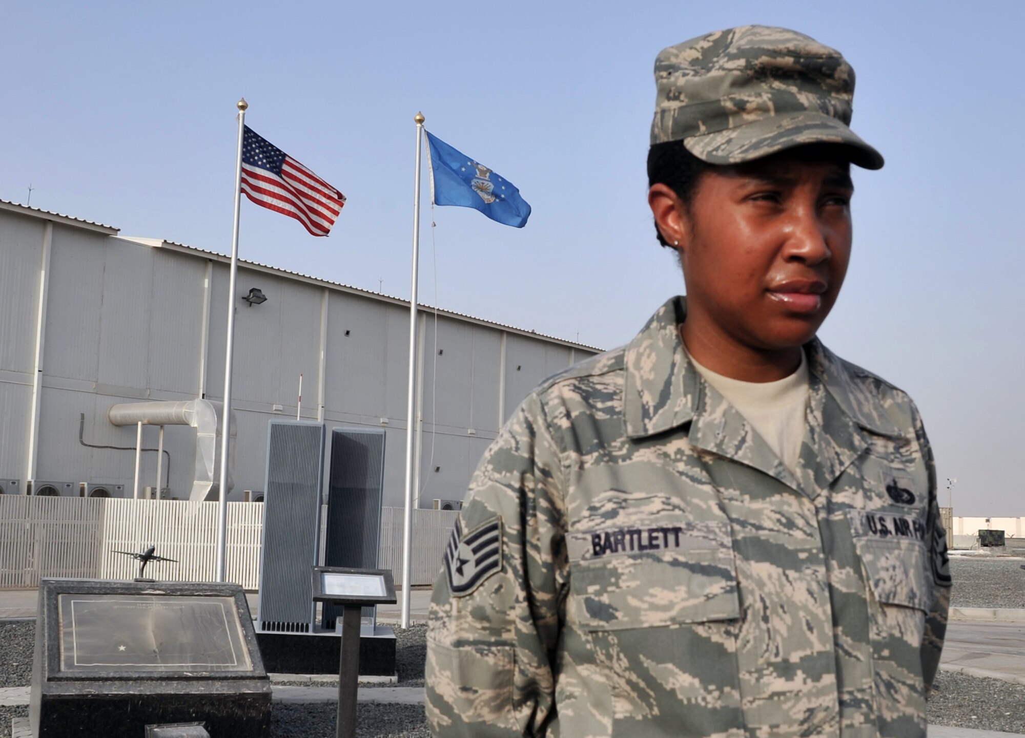 Staff Sgt. Heather Bartlett is the services craftsman deployed to the 380th Expeditionary Force Support Squadron at a non-disclosed base in Southwest Asia. Sergeant Bartlett is a New Jersey Air National Guard Airman and is deployed from the 108th Force Support Squadron, 108th Air Refueling Wing, Joint Base McGuire-Dix-Lakehurst, N.J. (U.S. Air Force Photo/Master Sgt. Scott T. Sturkol/Released)