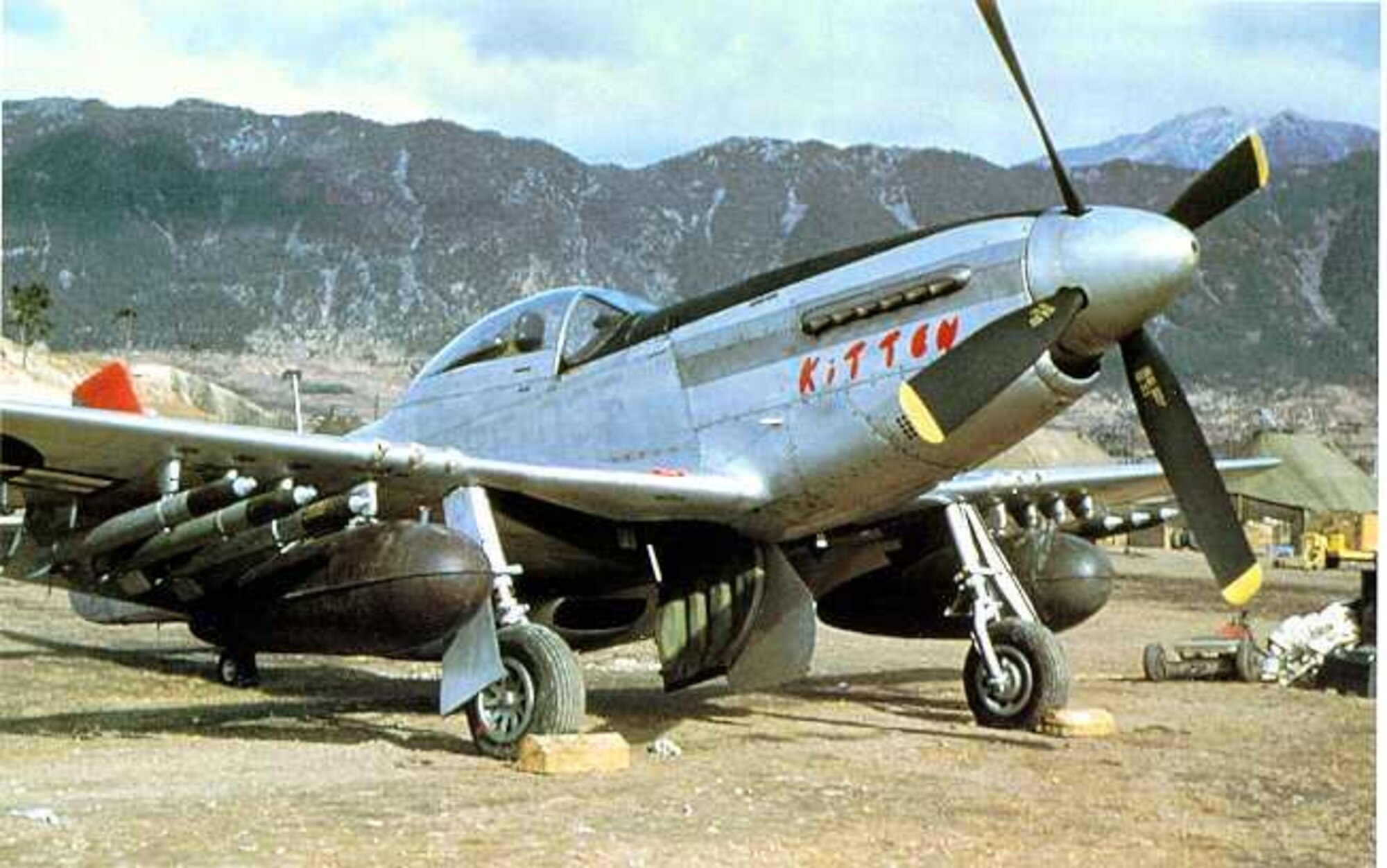 F-51 Mustang, close air support asset during Korean War, with napalm, rockets and machine guns (U.S. Air Force photo) 