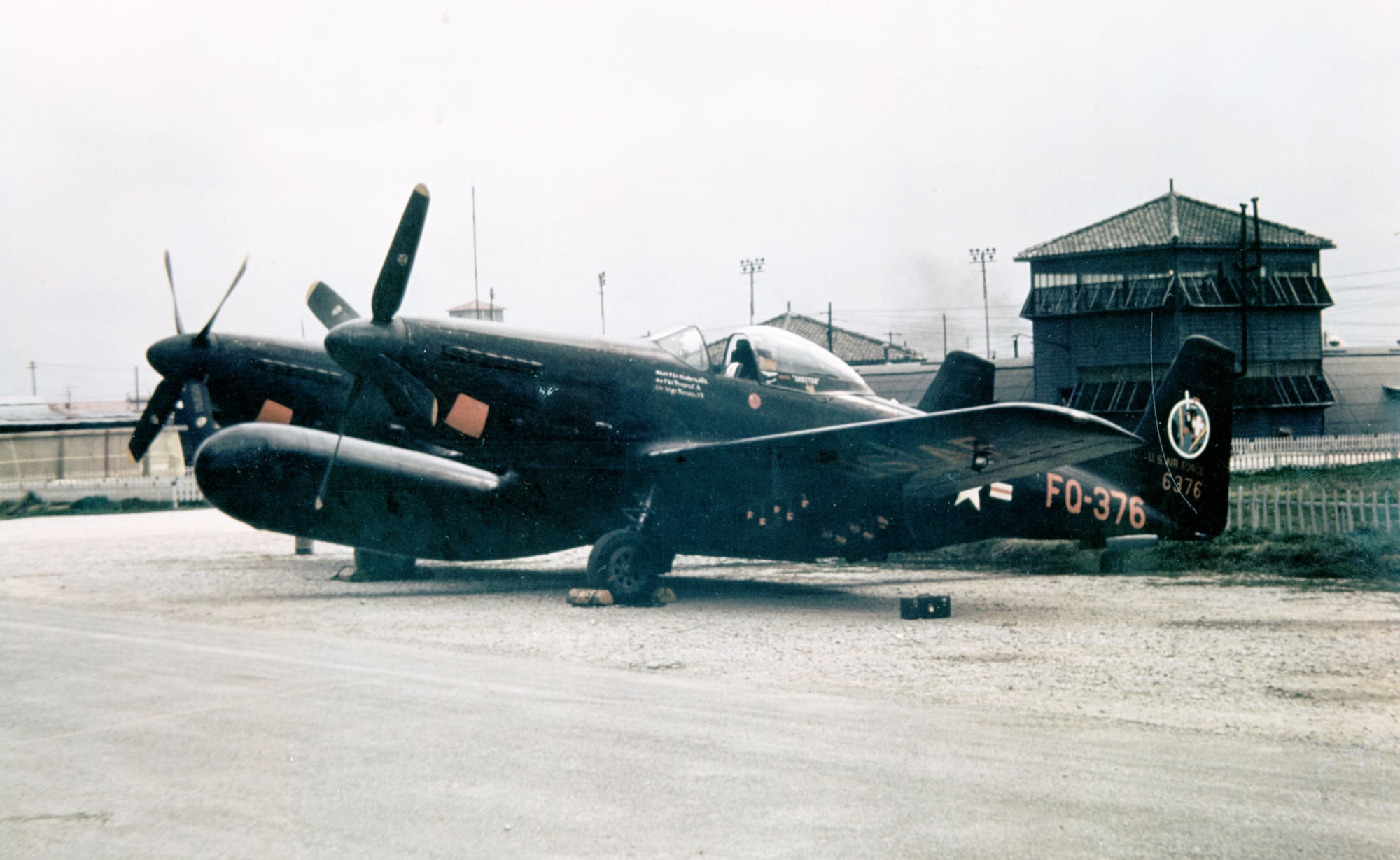 F-82G of the 68th Fighter (All Weather) Squadron based at Itazuke Air Base, Japan. (U.S. Air Force photo)