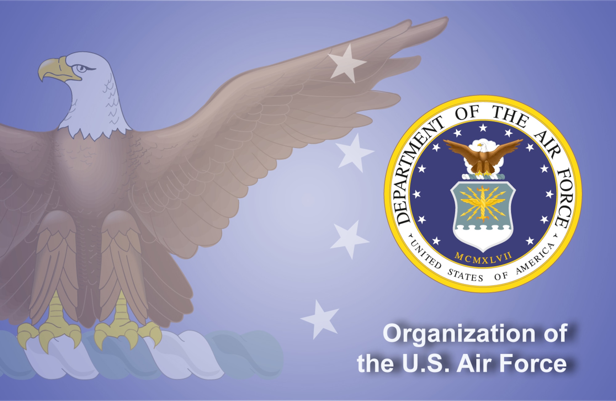 Organization of the U.S. Air Force fact sheet banner. (U.S. Air Force graphic by Andy Yacenda, Defense Media Activity-San Antonio)