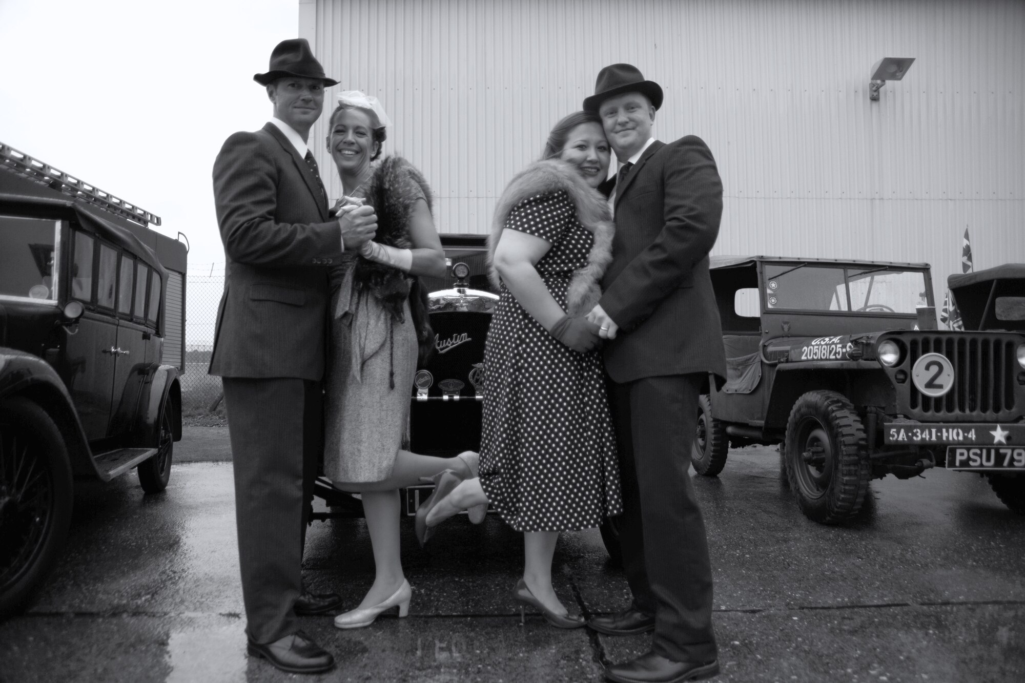 RAF MOLESWORTH, United Kingdom - More than 500 members from local tri-base area and surrounding community attended the annual Hangar Dance here June 5. The dance is based off a 1940's style atmosphere and has been a tradition here since 1988. Veterans from World War II were invited to the dance for free. (U.S. Air Force photo by Staff Sgt. Joel Mease)