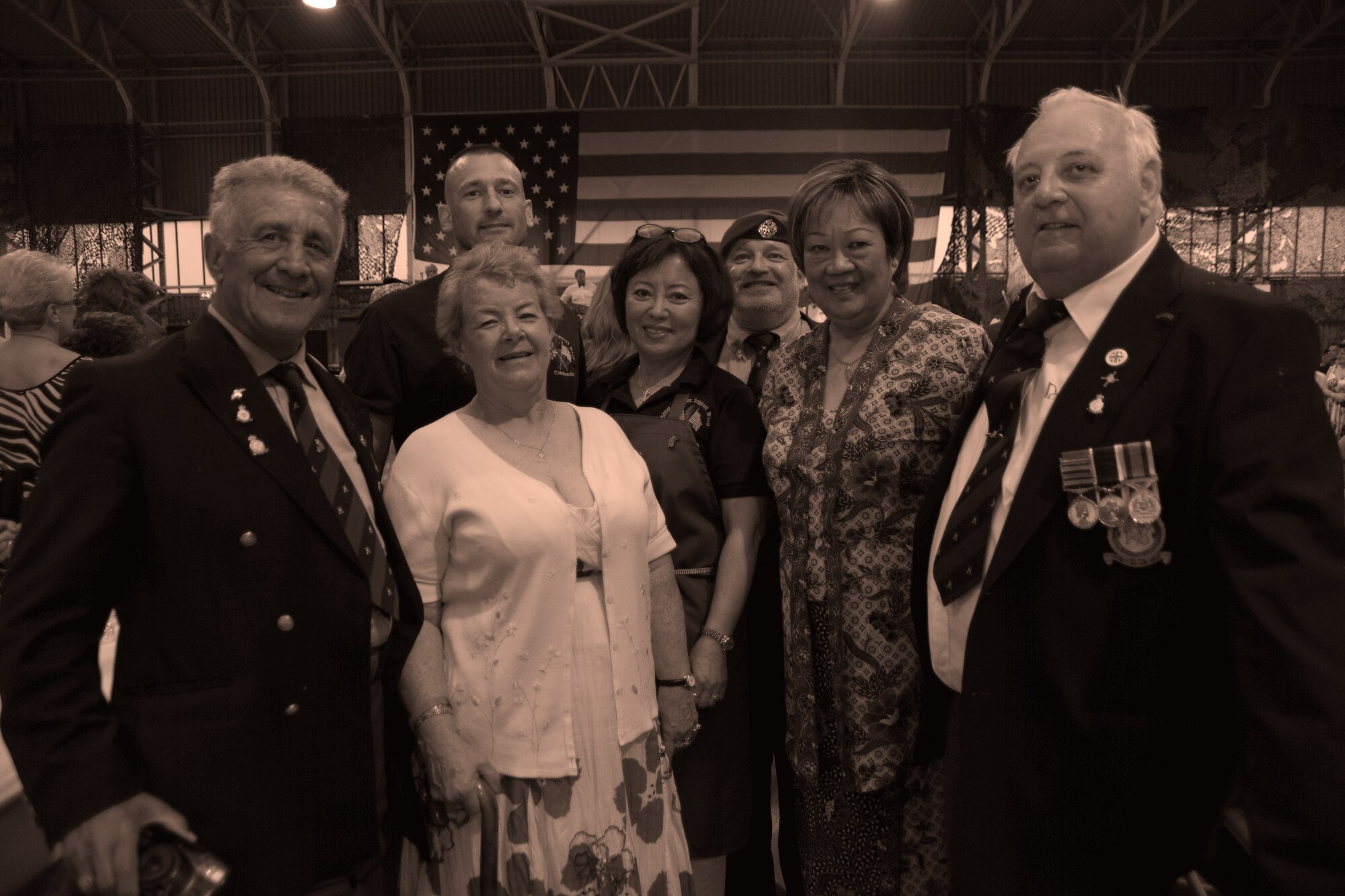 RAF MOLESWORTH, United Kingdom - More than 500 members from local tri-base area and surrounding community attended the annual Hangar Dance here June 5. The dance is based off a 1940's style atmosphere and has been a tradition here since 1988. Veterans from World War II were invited to the dance for free. (U.S. Air Force photo by Staff Sgt. Joel Mease)
