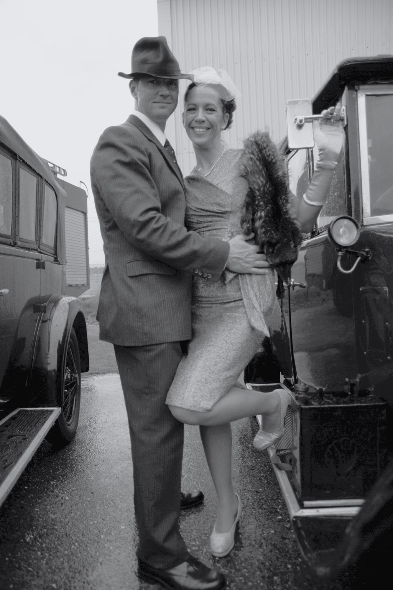RAF MOLESWORTH, United Kingdom - More than 500 members from local tri-base area and surrounding community attended the annual Hangar Dance here June 5. The dance is based off a 1940's style atmosphere and has been a tradition here since 1988. Veterans from World War II were invited to the dance for free. (U.S. Air Force photo by Staff Sgt. Joel Mease)