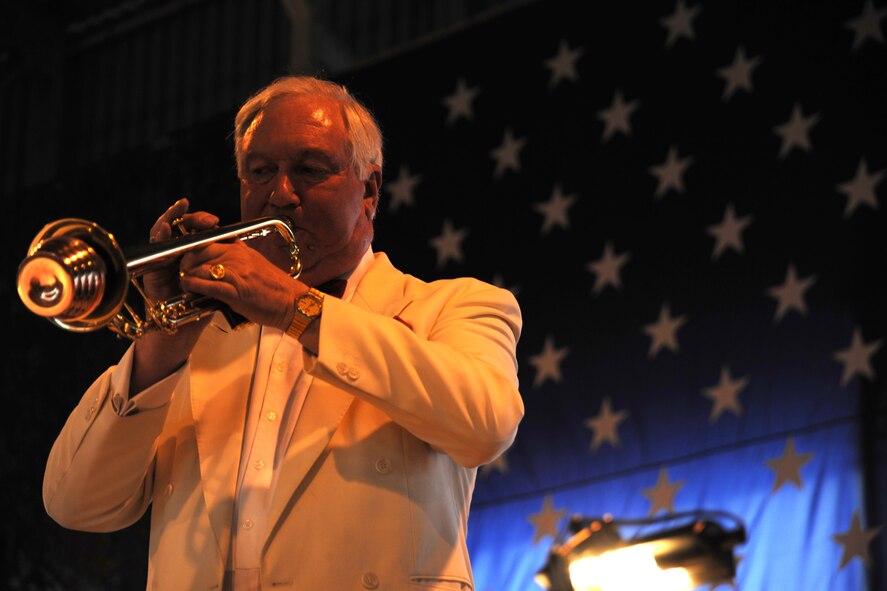 RAF MOLESWORTH, United Kingdom - More than 500 members from local tri-base area and surrounding community attended the annual Hangar Dance here June 5. The dance is based off a 1940's style atmosphere and has been a tradition here since 1988. Veterans from World War II were invited to the dance for free. (U.S. Air Force photo by Staff Sgt. Joel Mease)