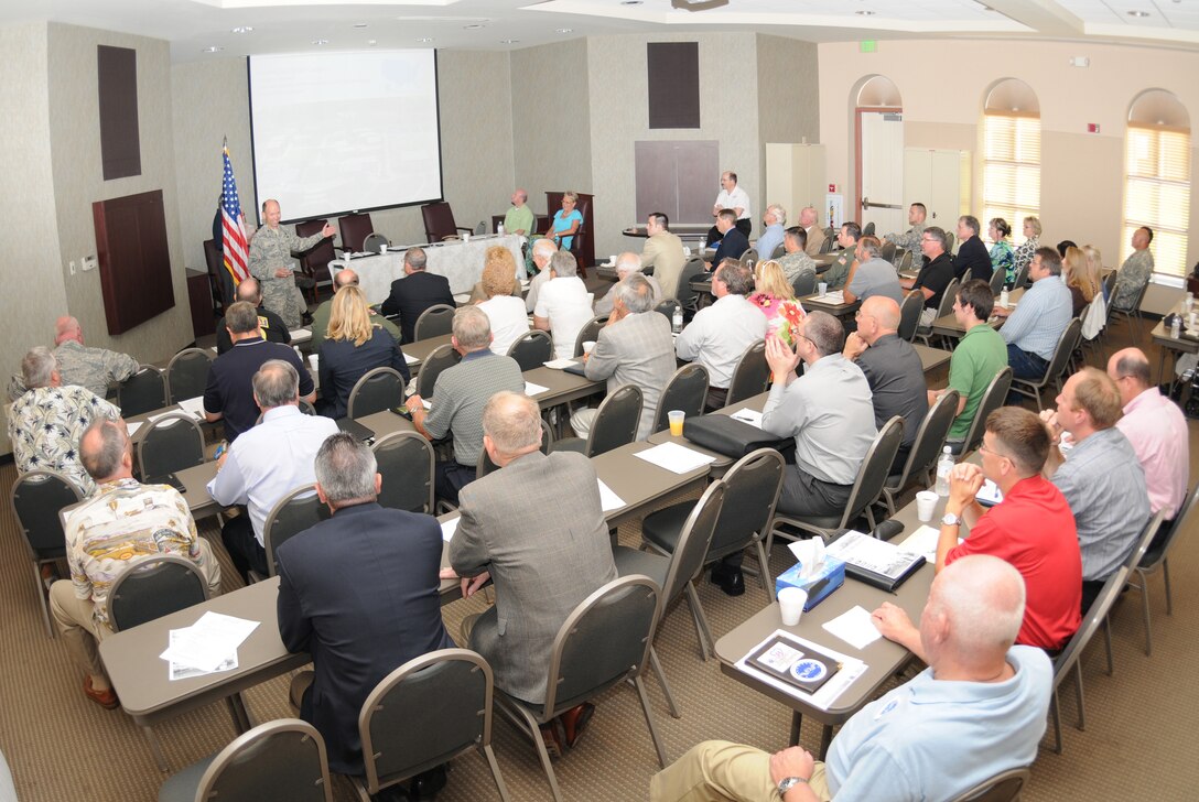 McGHEE TYSON AIR NATIONAL GUARD BASE, Tenn. -- The I.G. Brown Air National Guard Training and Education Center hosts a  meeting of more than 60 members of the East Tennessee Military Affairs Council (ETMAC) on its campus, June 3, 2010. ETMAC is a non-profit corporation organized to recognize, encourage, support and advocate for military activities in East Tennessee. (U.S. Air Force photo by Master Sgt. Kurt Skoglund/Released)