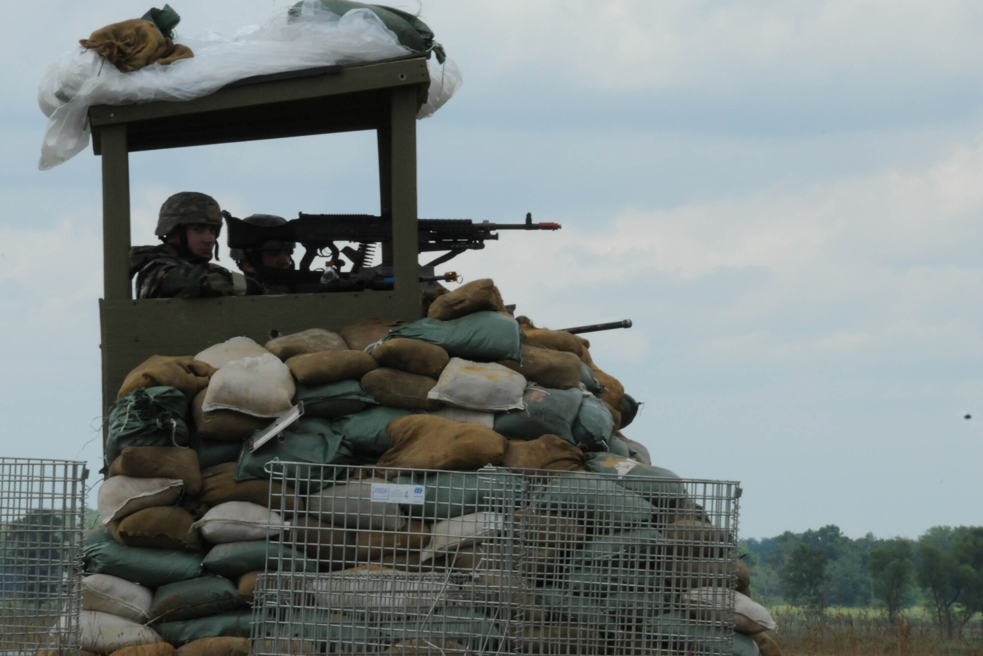 916th Security Forces protect the base during a recent military exercise in the Wisconsin. Nearly 700 Airmen from across North Carolina and other bases went to Wisconsin to test their knowledge in warfighting skills in early June. (USAF photo by TSgt. Scotty Sweatt, 916ARW/PA)